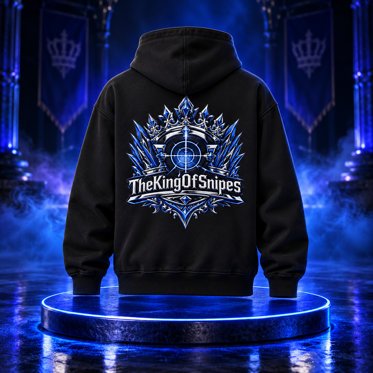 TheKingOfSnipes royal crest hoodie back